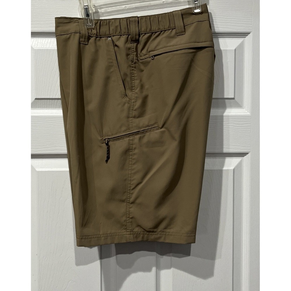 Wrangler Hiking Cargo Shorts Mens 40 Tan Zip Pocket Outdoor Stretch Casual Beach